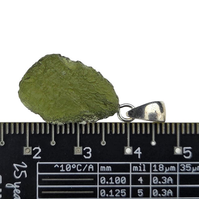 Moldavite pendant in silver 2,2 grams