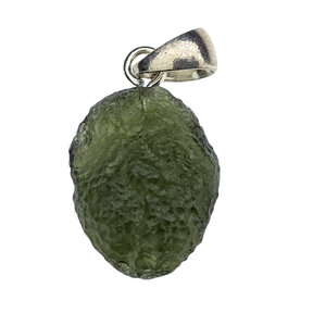 Moldavite pendant in silver