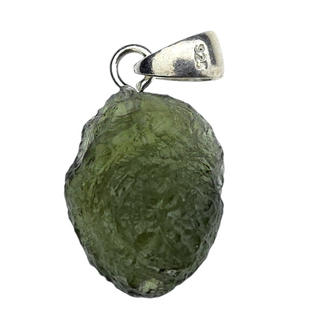 Moldavite pendant in silver 3 grams