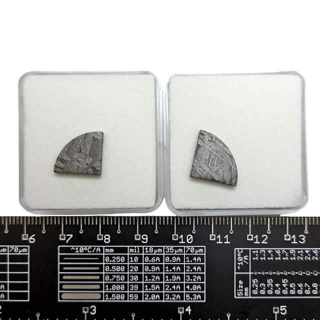 Aletai iron meteorite, etched fragment with Widmanstätten pattern