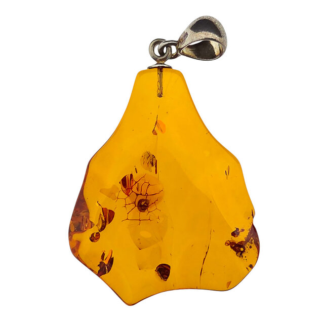 Baltic amber pendant silver