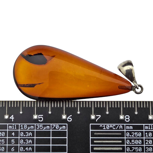 Baltic amber pendant silver