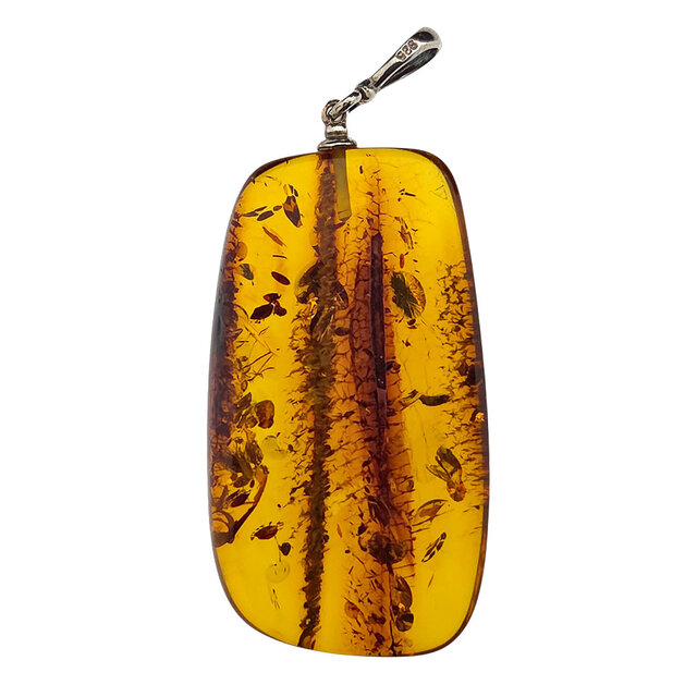 Baltic amber pendant silver