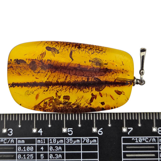 Baltic amber pendant silver