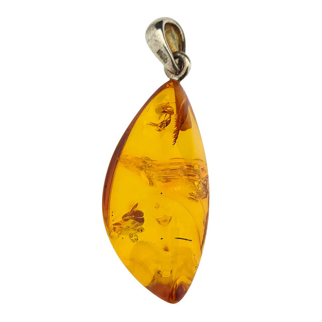 Baltic amber pendant silver