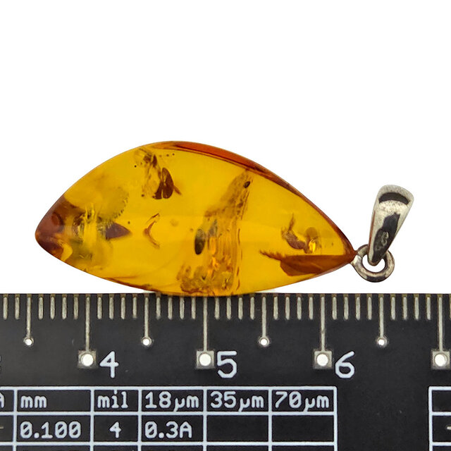 Baltic amber pendant silver