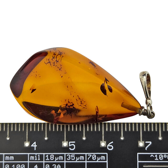 Baltic amber pendant silver
