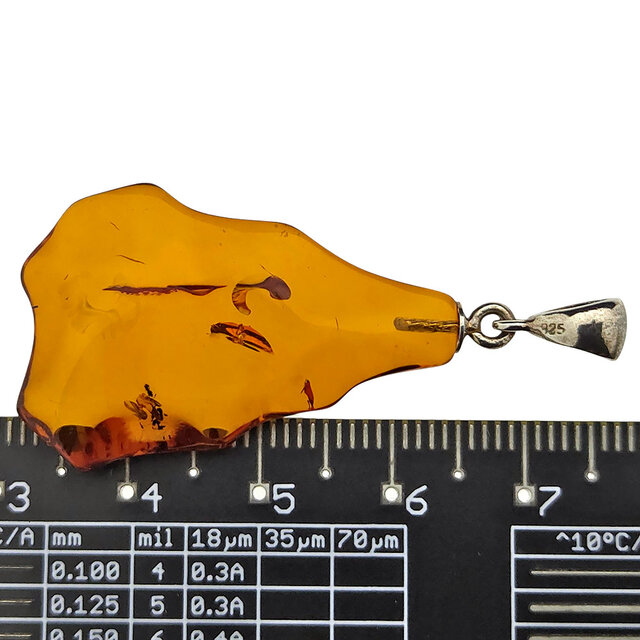 Baltic amber pendant silver
