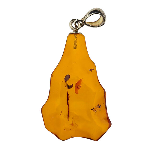Baltic amber pendant silver
