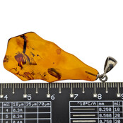 Baltic amber pendant silver