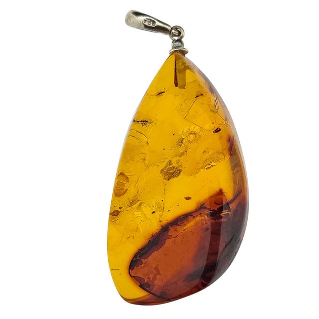 Baltic amber pendant silver