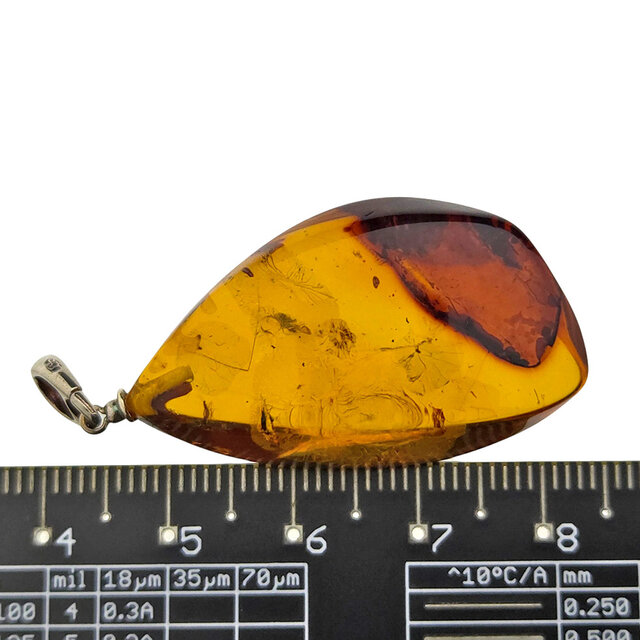 Baltic amber pendant silver