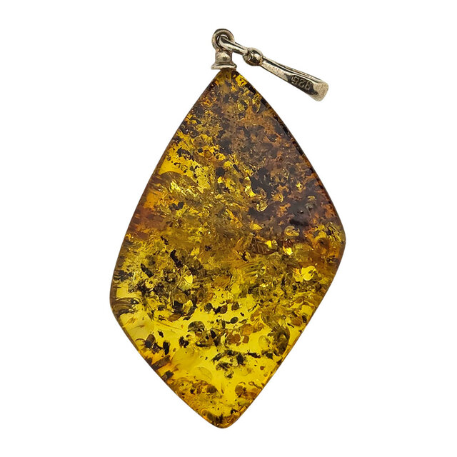 Baltic amber pendant silver