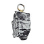 Mooie hanger van ijzermeteoriet kristallen
