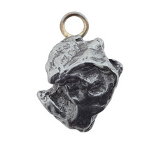 Iron meteorite crystal pendant