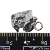 Iron meteorite crystal pendant
