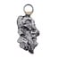 Iron meteorite crystal pendant