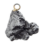Iron meteorite crystal pendant