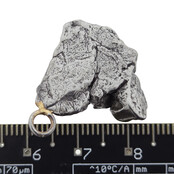 Iron meteorite crystal pendant