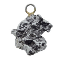 Iron meteorite crystal pendant