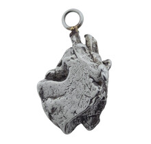 Iron meteorite crystal pendant