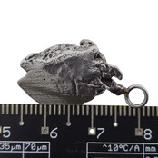 Iron meteorite crystal pendant
