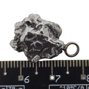 Iron meteorite crystal pendant