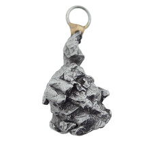 Iron meteorite crystal pendant