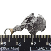 Iron meteorite crystal pendant
