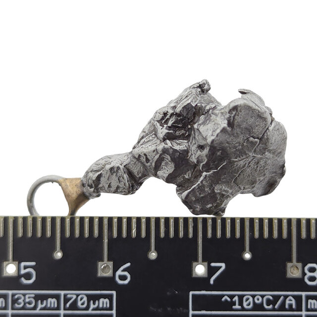 Iron meteorite crystal pendant