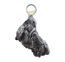 Iron meteorite crystal pendant