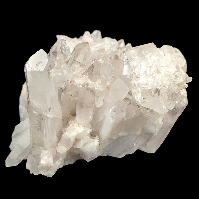 Bergkristallgruppe, klarer Quarz mit natürlichen Kristallspitzen  1,9 KG