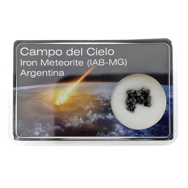 Campo del Cielo meteorite in display box