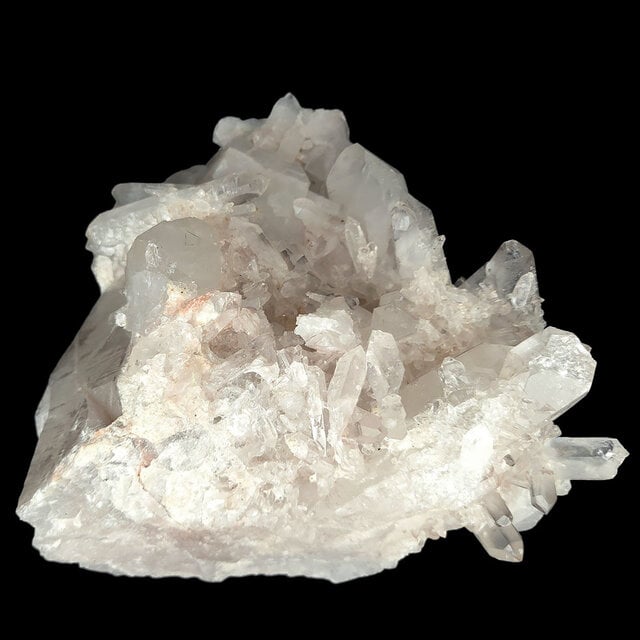 Rock crystal cluster, clear quartz with natural crystal points 2 kg