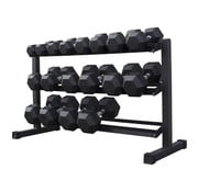 Fitribution Hex rubber dumbbell set 5 - 25kg 9 pairs + rack