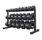 Hex rubber dumbbell set 5 - 30kg 11 paar + rek