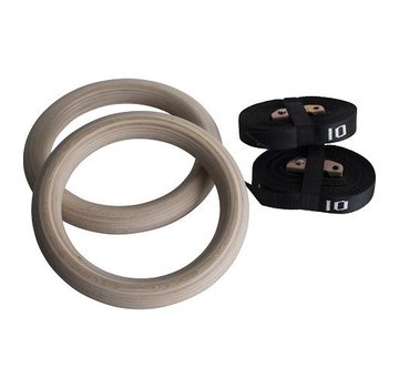 Fitribution Wooden gym rings with straps