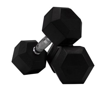 Fitribution Hex rubber dumbbell set 5 - 25kg 9 paar