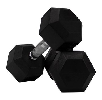 Fitribution Hex rubber dumbbell set 5 - 25kg 9 pairs