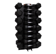 Fitribution Hex rubber dumbbell set 1 - 25kg 16 pairs + rack