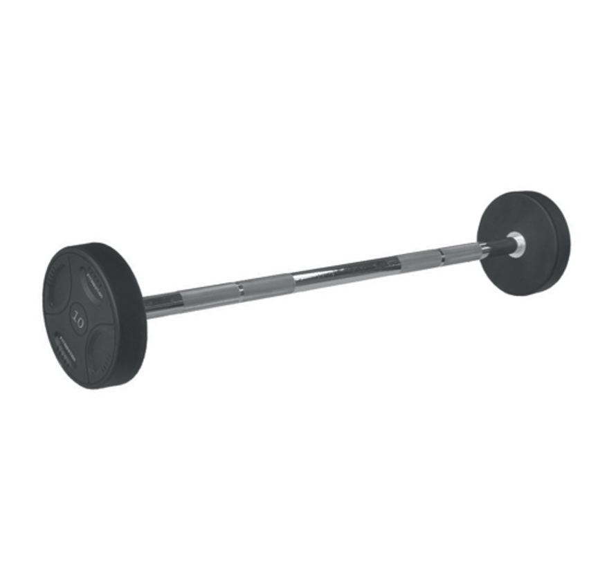10kg PU straight fixed barbell / Urethane straight fixed barbell