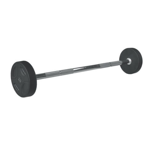 Fitribution 15kg Rechte urethaan vaste halterstang / Rechte PU vaste halterstang / Rechte vaste barbell polyurethaan