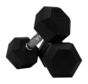 Hex rubber dumbbells 5kg (1 pair)