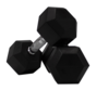 Hex rubber dumbbells 6kg (1 pair)