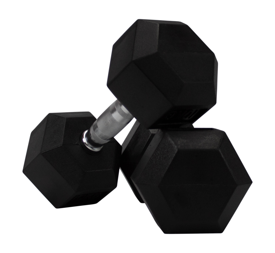 Hex rubber dumbbells 6kg (1 pair)