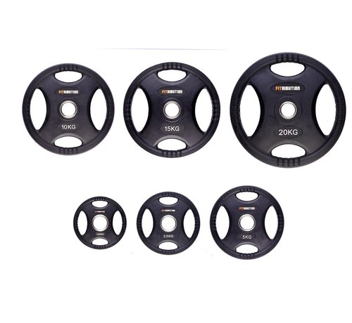 Fitribution Set 1,25/2,5/5/10/15/20kg schijf HQ rubber met handgrepen 50mm