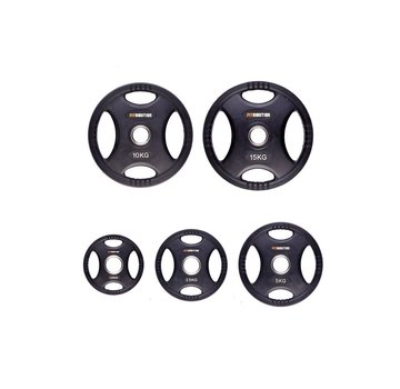 Fitribution Set 1,25/2,5/5/10/15kg weight plate HQ rubber with grips 50mm