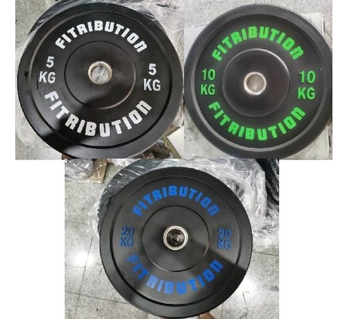 Fitribution Set 5/10/20kg bumper plate rubber 50mm