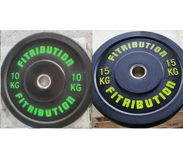 Fitribution Set 10/15kg bumper plate rubber 50mm