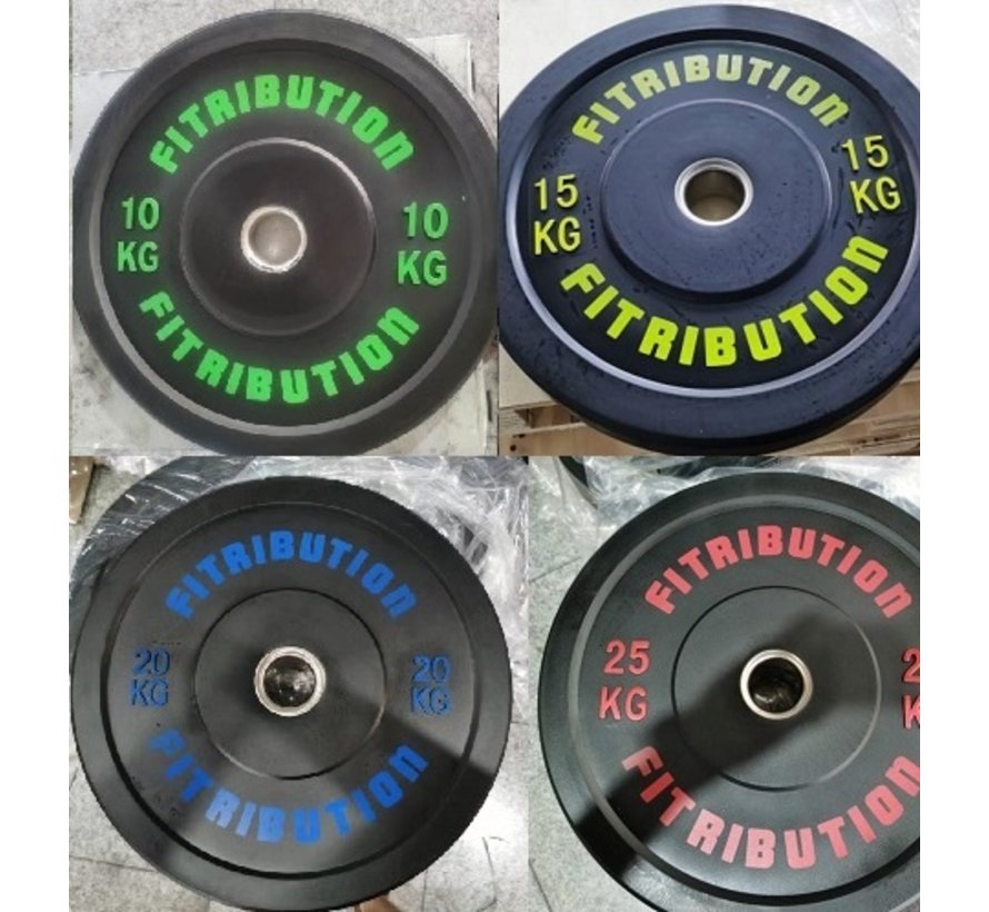 Set 10/15/20/25kg bumper plate rubber 50mm